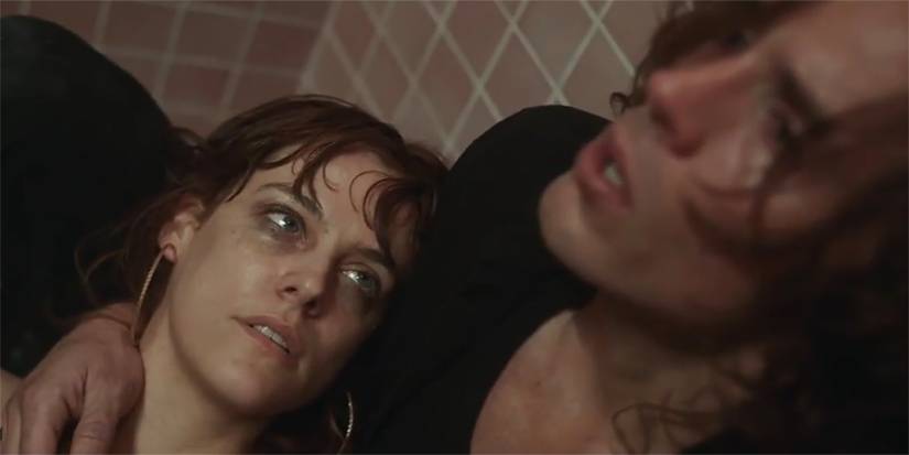 Riley Keough and Sam Claflin in Daisy Jones and The Six