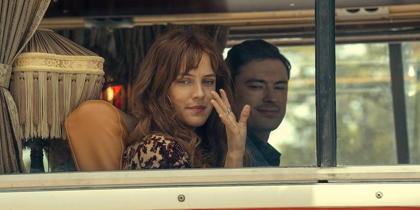 Riley Keough and Gavin Drea in Daisy Jones and The Sx Episode 8