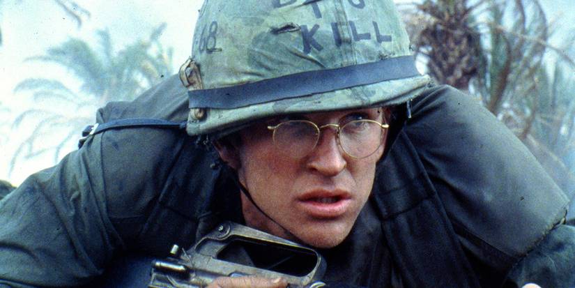 Matthew Modine as Joker Davis crawling on the floor in Full Metal Jacket