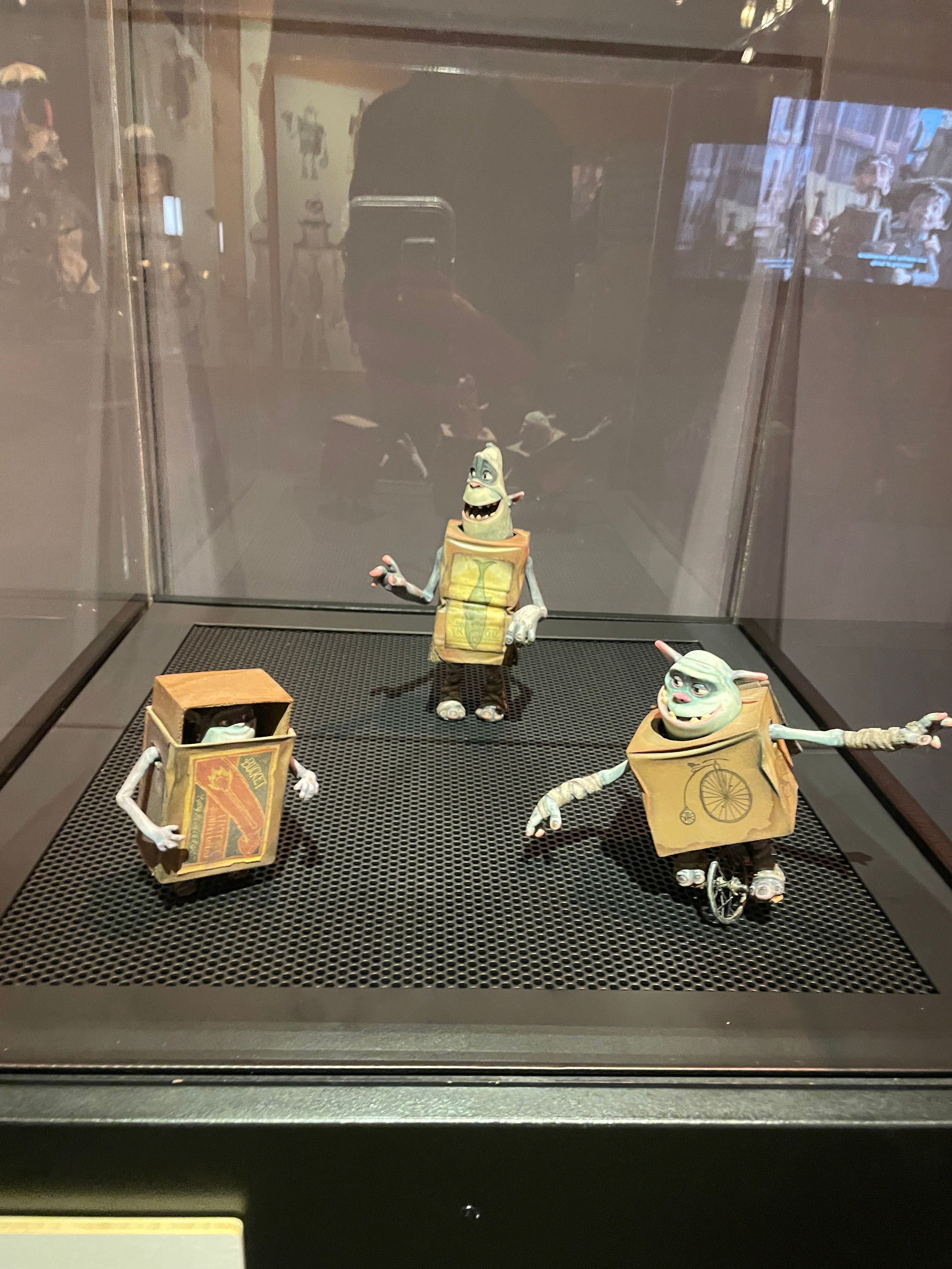 Marionnettes des personnages de The Boxtrolls à Hidden Worlds : The Films of Laika