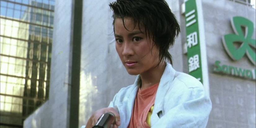 Michelle Yeoh with a gun in Yes, Madam