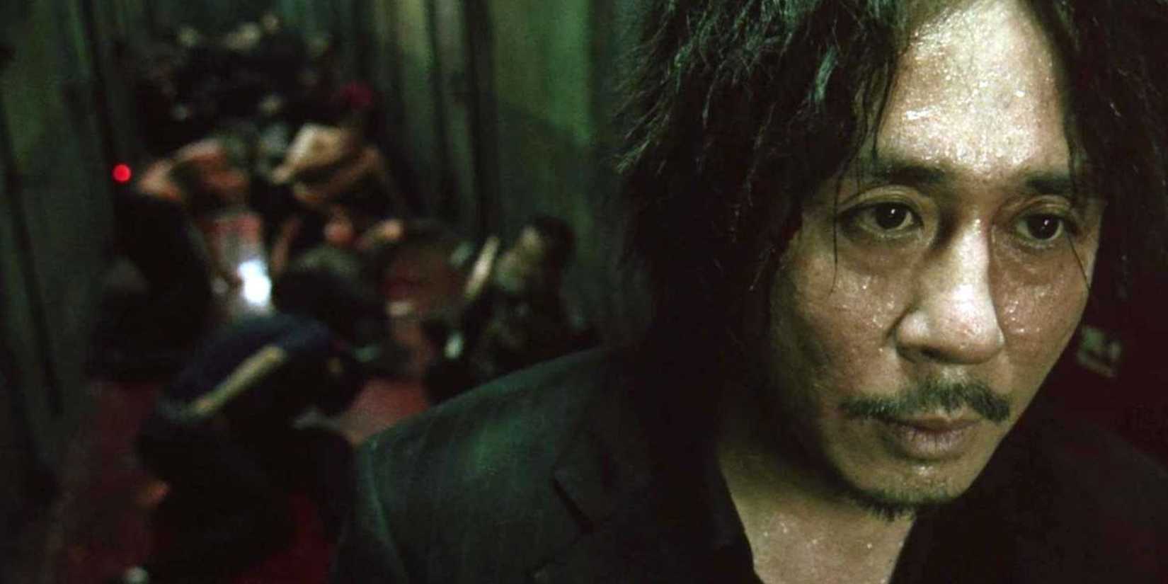 The hallway fight scene in Oldboy