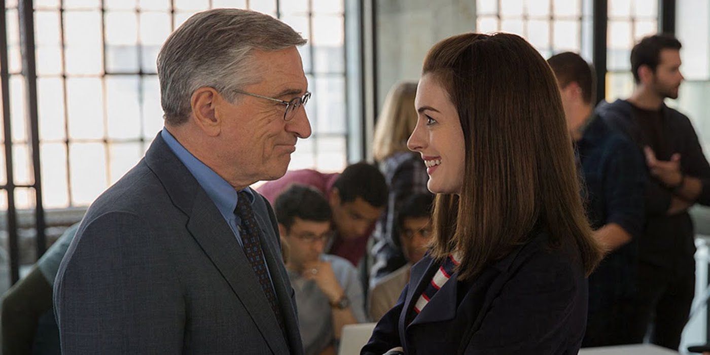 Robert De Niro and Anne Hathaway in The Intern