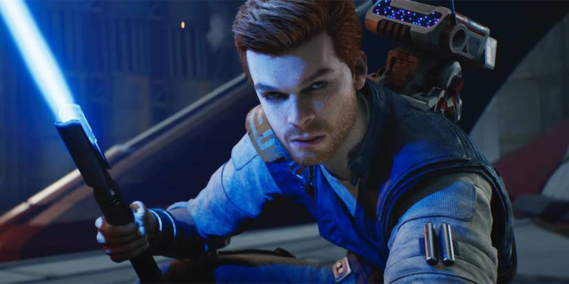 Cal holding a lightsaber in Star Wars Jedi Survivor