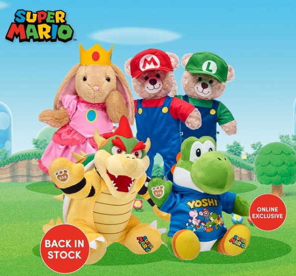 'Super Mario Bros.’ Build-A-Bear Toys Include Mario, Luigi, and Bowser