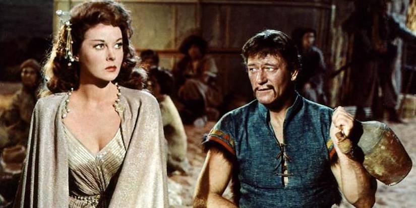 Susan Hayward and John Wayne  in The Conqueror (1956)