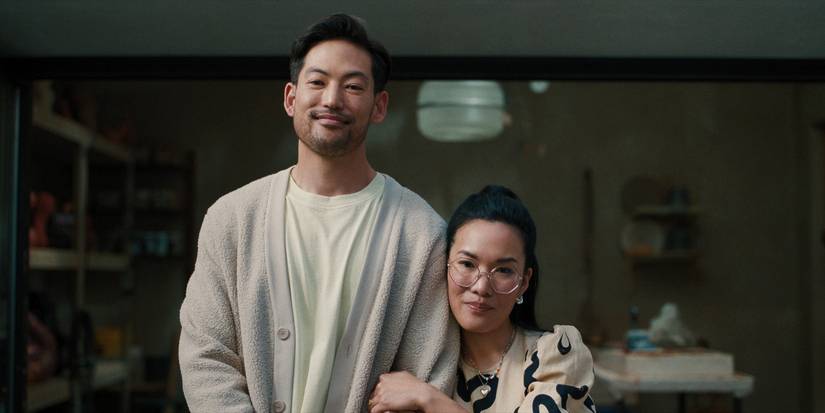 Ali Wong and Joseph Lee in Beef standing next to each other