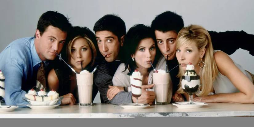 Jennifer Aniston, Courteney Cox, Lisa Kudrow, Matt LeBlanc, Matthew Perry, and David Schwimmer in Friends