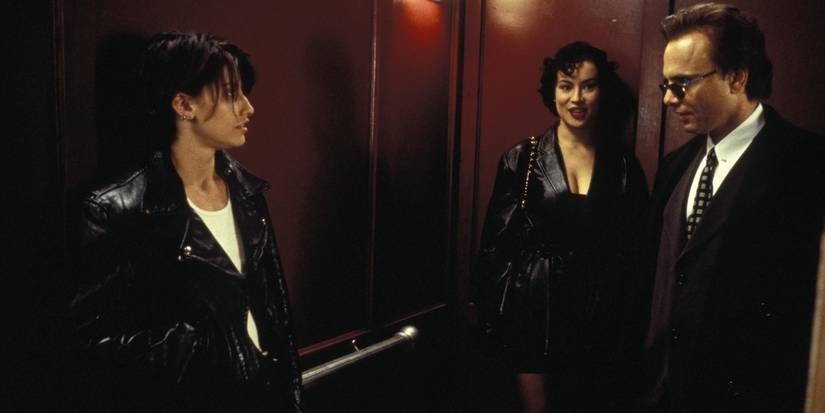 Gina Gershon, Joe Pantoliano and Jennifer Tilly in Bound