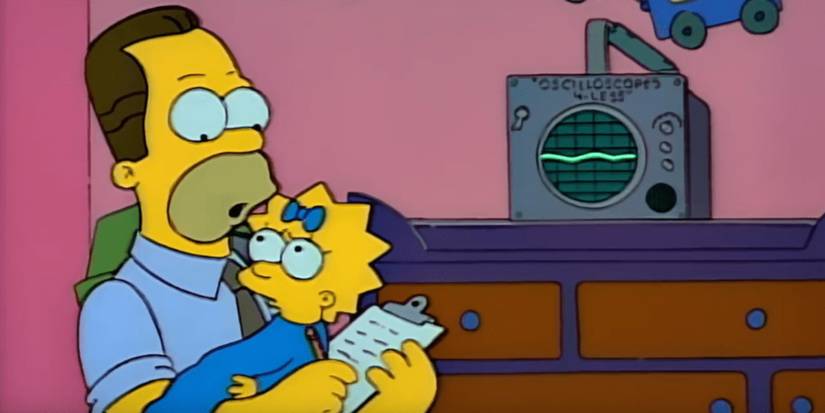 Herb, Maggie and the baby translator in The Simpsons