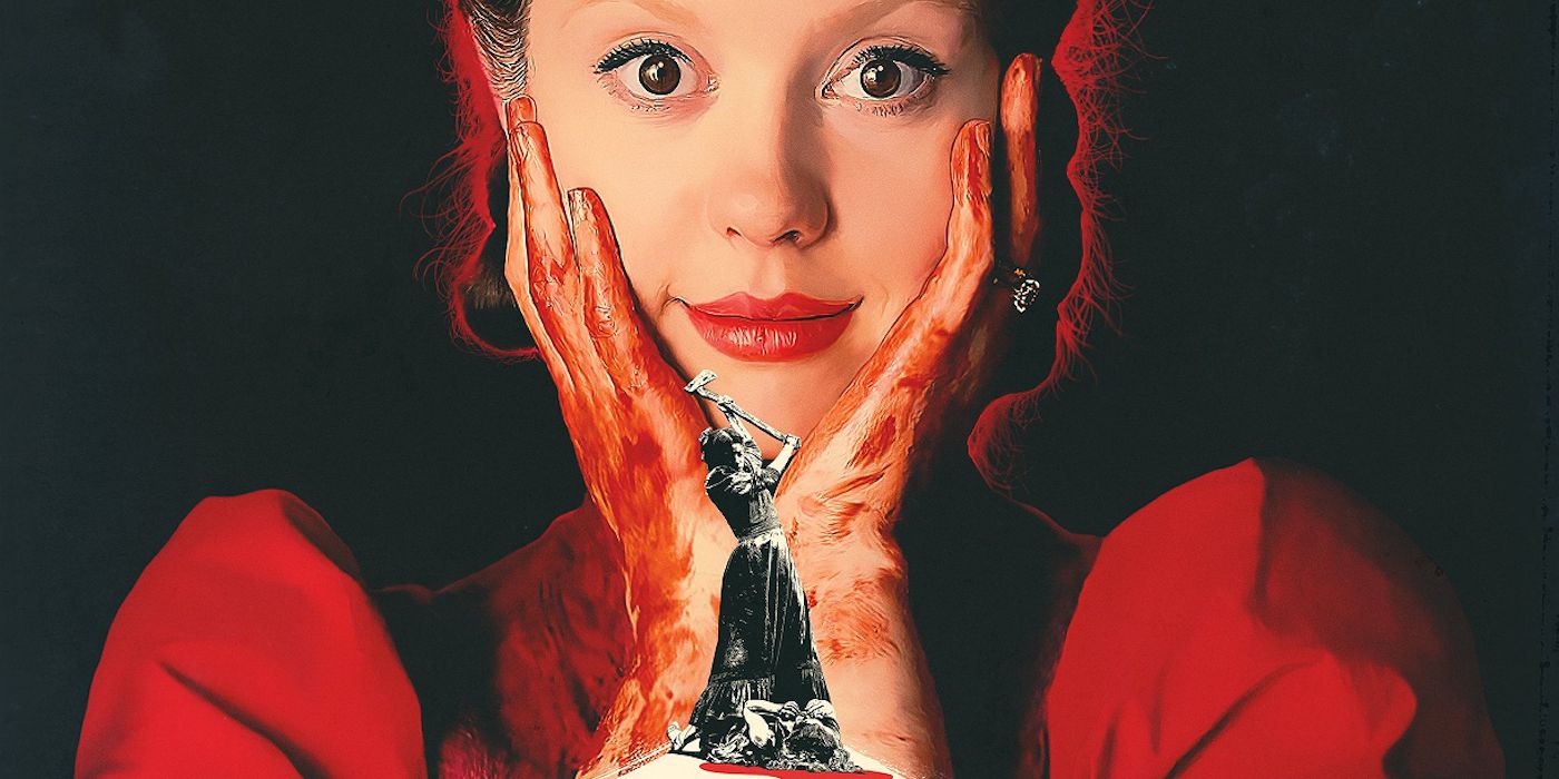 Mia Goth on the movie poster for Ti West's Pearl