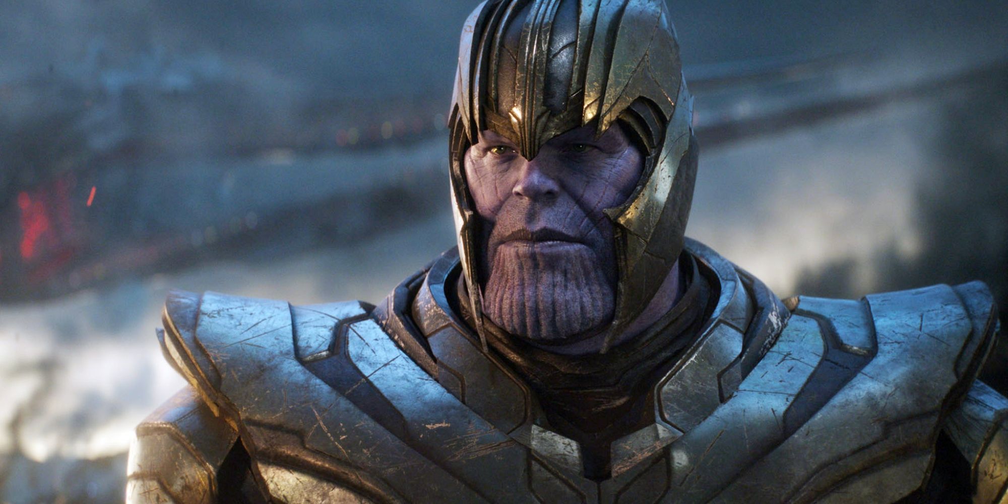 Thanos wearing his armor in Avengers: Endgame