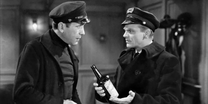 Two men talking in The Roaring Twenties, 1939.