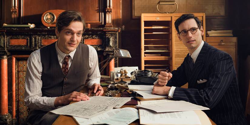 Lucas Englander as Albert Hirschmann and Cory Michael Smith as Varian Fry in Transatlantic.
