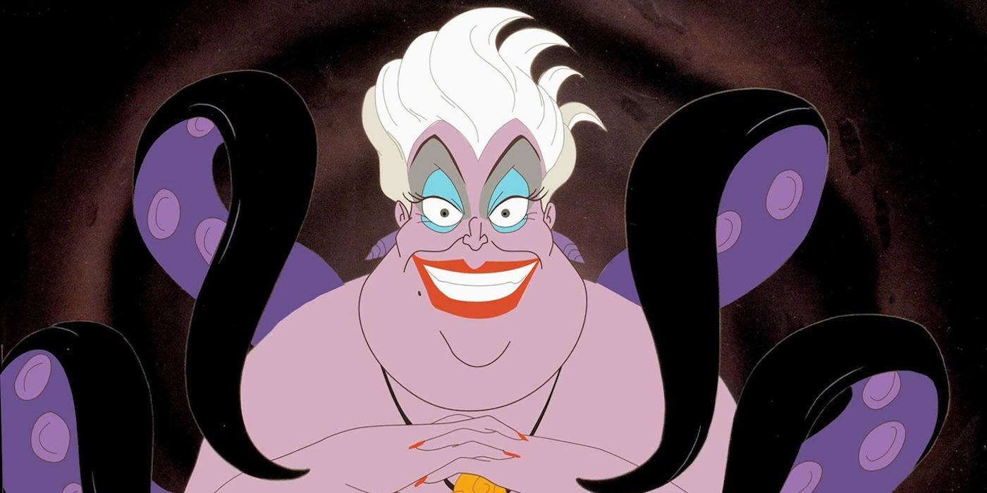 Ursula smiles while her tentacles surround her in 'The Little Mermaid'.