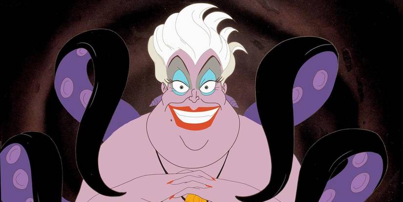 Ursula smiles while her tentacles surround her in 'The Little Mermaid'.