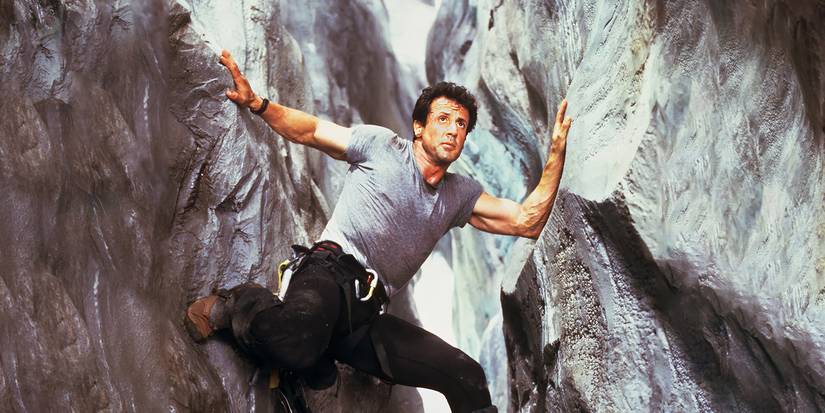 Sylvester Stallone as mountain rescue climber Gabe Walker in Cliffhanger