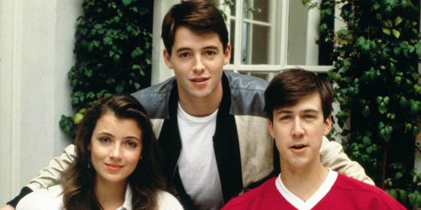 Matthew Broderick, Mia Sara, and Alan Ruck as Ferris, Sloane, and Cameron