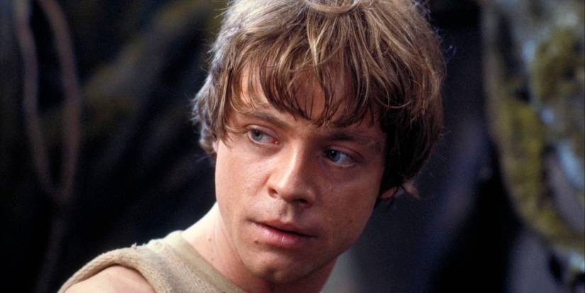 Mark Hamill as Luke Skywalker in Star Wars: The Empire Strikes Back looking to the side and sweating.