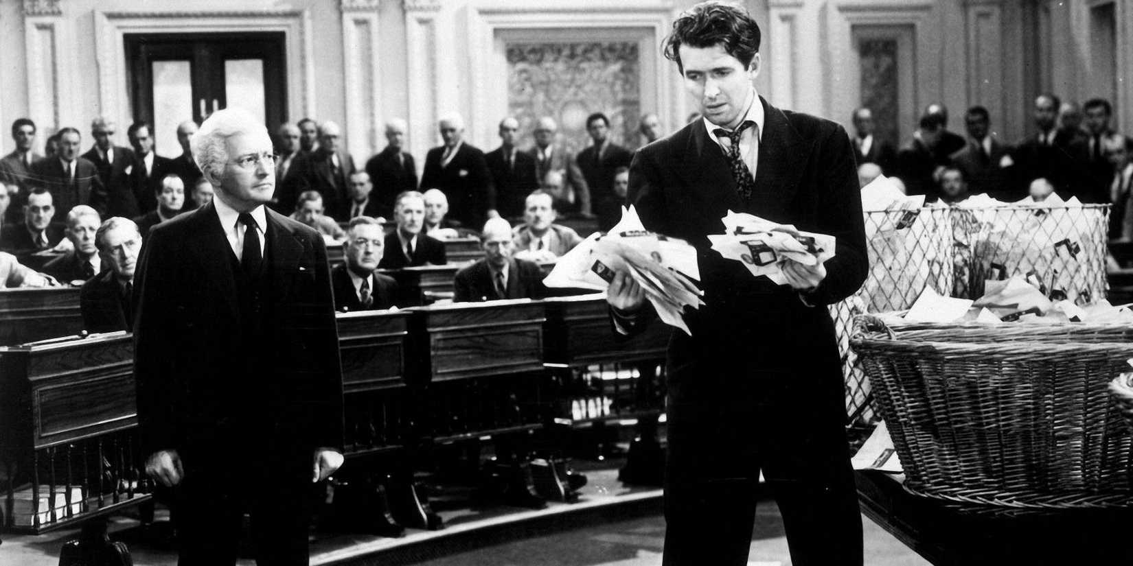 James Stewart in court in Mr. Smith Goes to Washington
