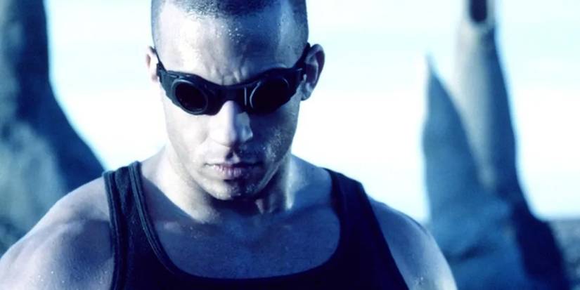 Vin Diesel as Riddick in Pitch Black (2000).