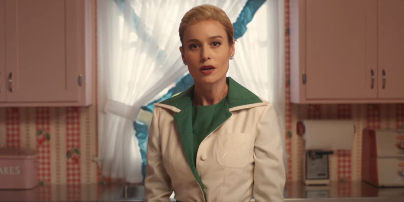 Brie Larson as Elizabeth Zott in Lessons in Chemistry