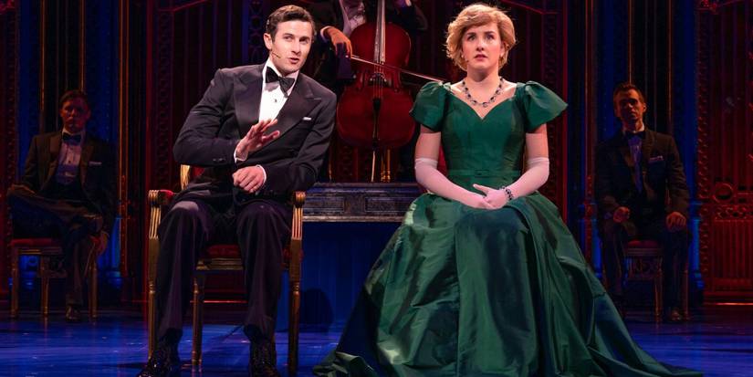 Prince Charles and Diana talking in Diana The Musical