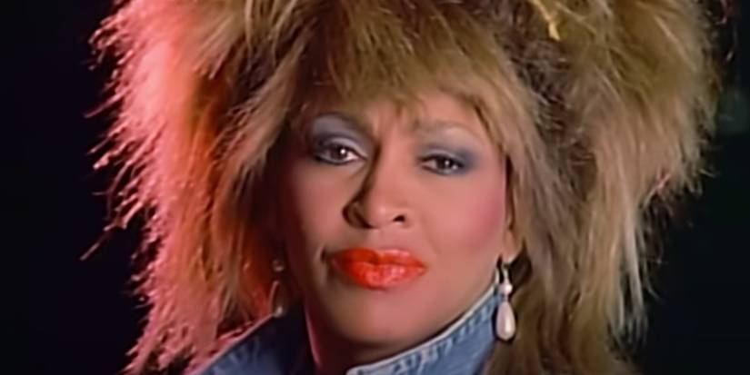 Tina Turner in the "What's Love Got To Do With It?" music video. 