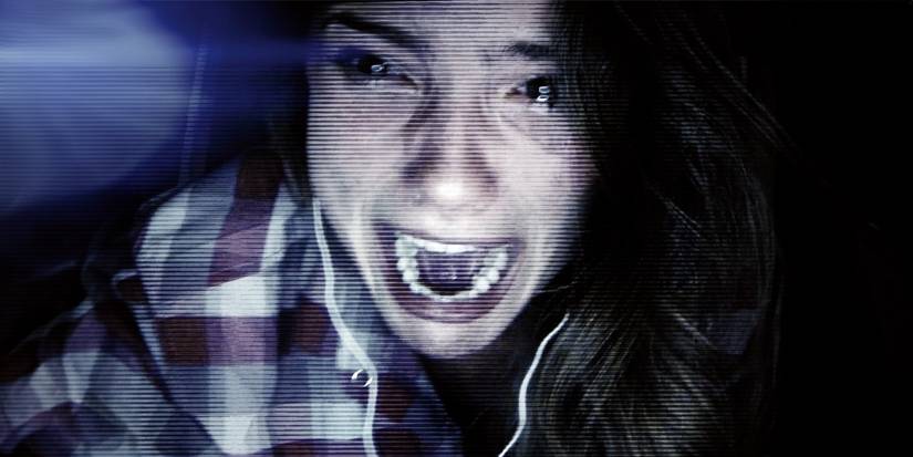 Shelley Henning as, Blaire screaming in horror in Unfriended