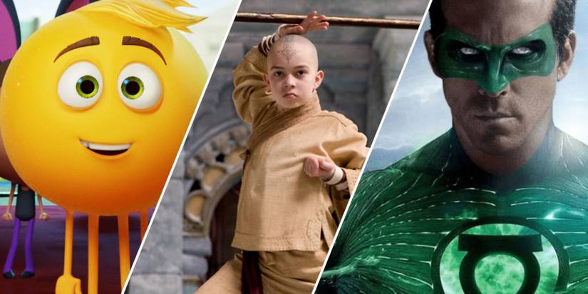 From left to right: "The Emoji Movie," "The Last Airbender," & "Green Lantern"