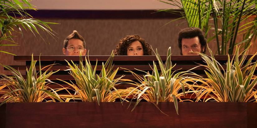 Adam DeVine, Edi Patterson, and Danny McBride as Kelvin, Judy, and Jesse Gemstone