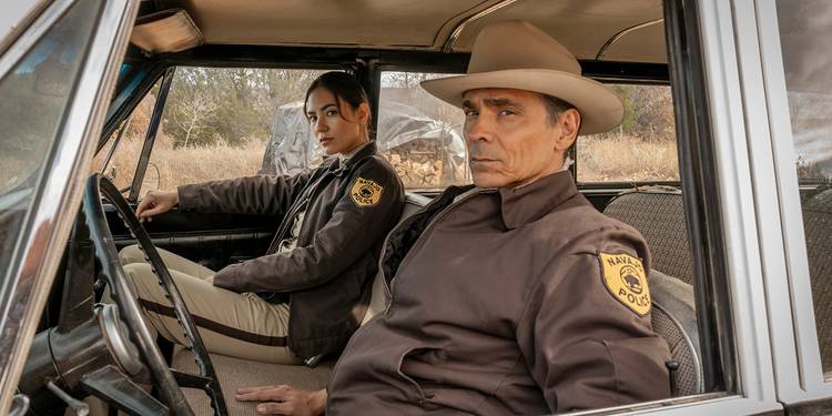 Zach McLarnon and Jessica Matten are Navajo Nation Police who hunt a killer in 'Dark Winds'