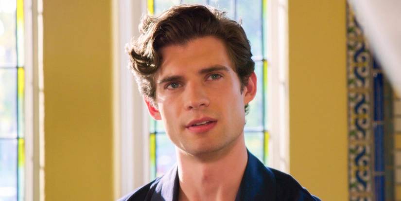 David Corenswet as Jack Castello with a soft smile on his face in Hollywood