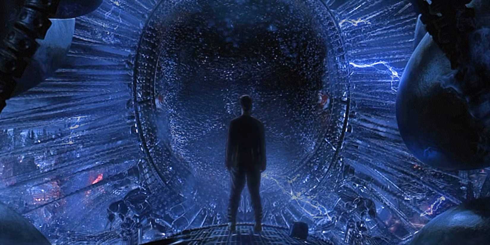 Keanu Reeves and Deus Ex-Machina in The Matrix-Revolutions