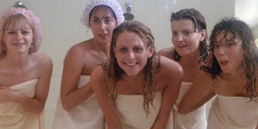 A group of teen girls in the shower in Porky's. 