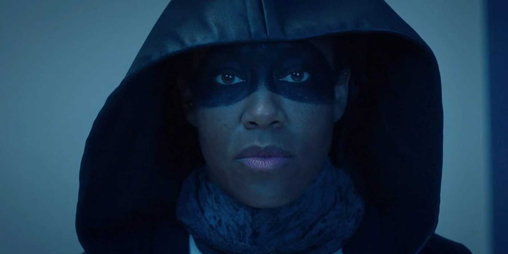 Regina King as Angela Abar in Watchmen.
