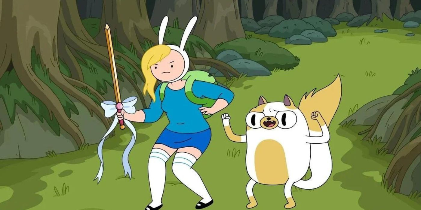 Fionna and Cake ready for battle in their Adventure Time spin-off series 