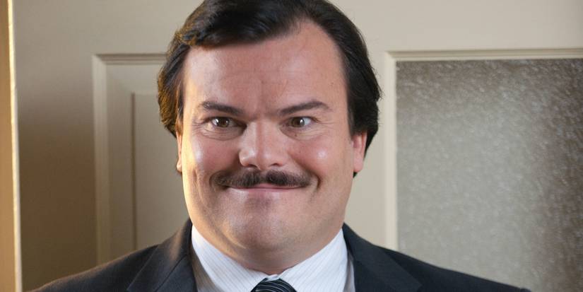 Jack Black as Bernie Tiede smiling widely in Bernie (2011).