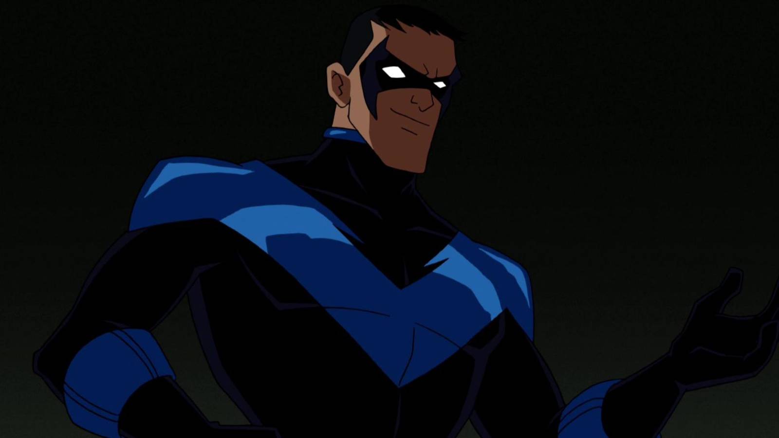 Nightwing smiling confidently in Batman: Under the Red Hood