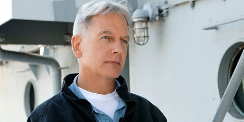 Mark Harmon on a boat looking to the distance in NCIS