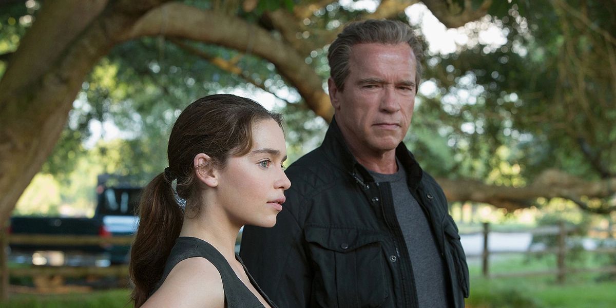 terminator-genisys-emilia-clarke-and-arnold-schwarzenegger-sarah-connor-and-pops Arnold Schwarzenegger’s $440M Sci-Fi Reboot Is Officially Leaving Free Streaming