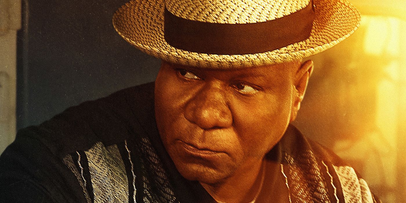 Ving Rhames as Luther Stickell wearing a hat looking to the side in the Mission: Impossible franchise.
