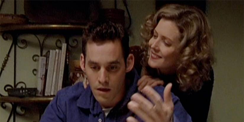 Nicholas Brendon as Xander and Kristine Sutherland as Joyce in Buffy the Vampire Slayer