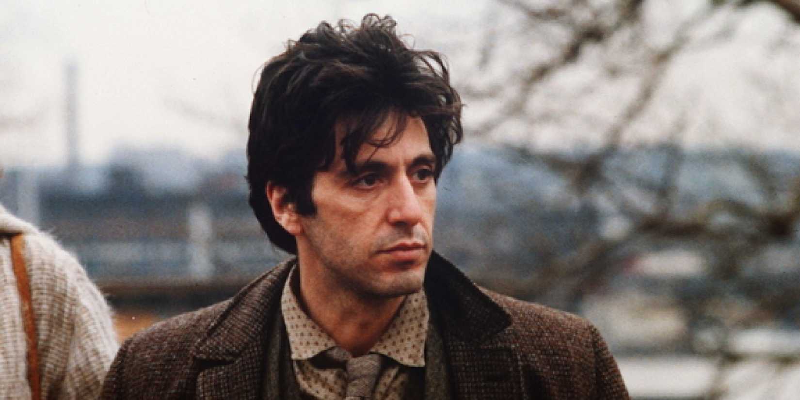 A shot of Al Pacino as Arthur Kirkland standing outside in And Justice for All
