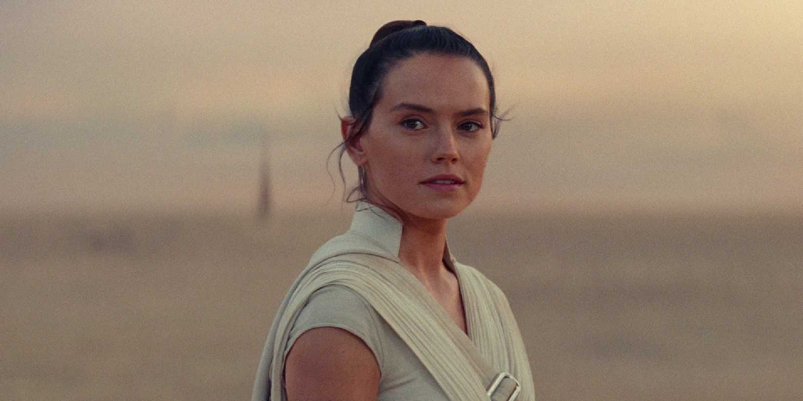 Daisy Ridley as Rey on Tatooine in Star Wars: The Rise of Skywalker