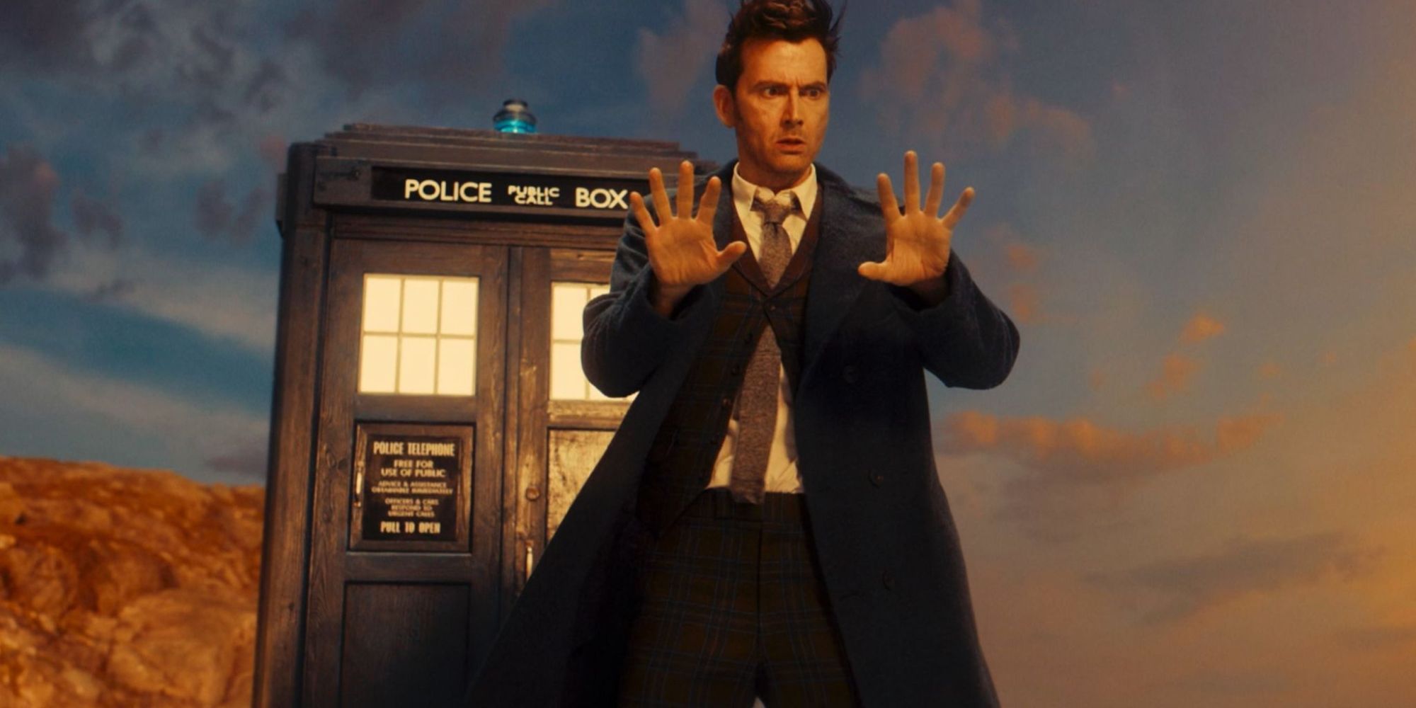 David Tennant dressed up as Peter Capaldi's Twelfth Doctor and it