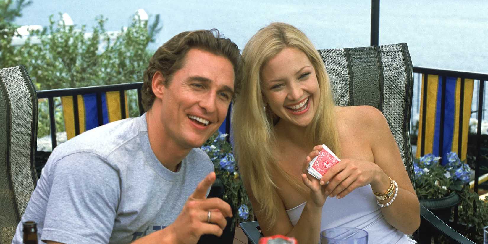 Kate Hudson and Matthew McConaughey as Andie and Ben laughing in How To Lose a Guy in 10 Days.