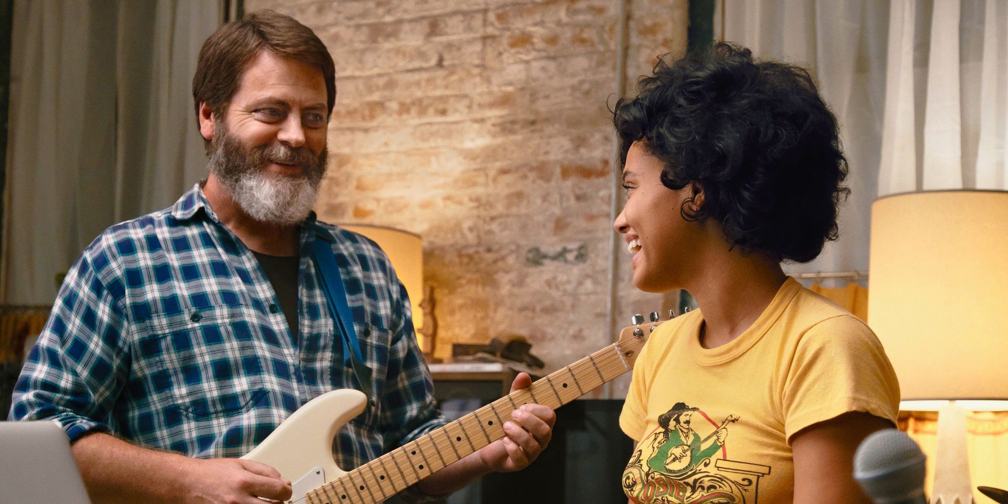 Kiersey Clemons and Nick Offerman in Hearts Beat Loud