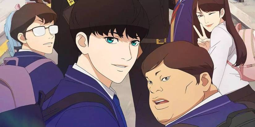 lookism anime netflix students looking at audience 
