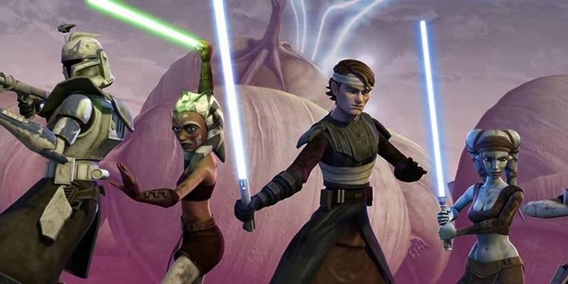 Rex, Ahsoka, Anakin, and Aayla Secura in 'Star Wars: The Clone Wars'